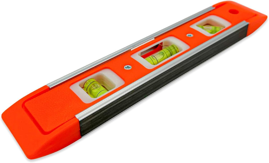 Generic Spirit Level Magnetic 230mm - Heavy-Duty, 3 Bubble Vials for Precision – Horizontal, Vertical & 45° Measuring Tool for DIY, Construction, and Carpentr