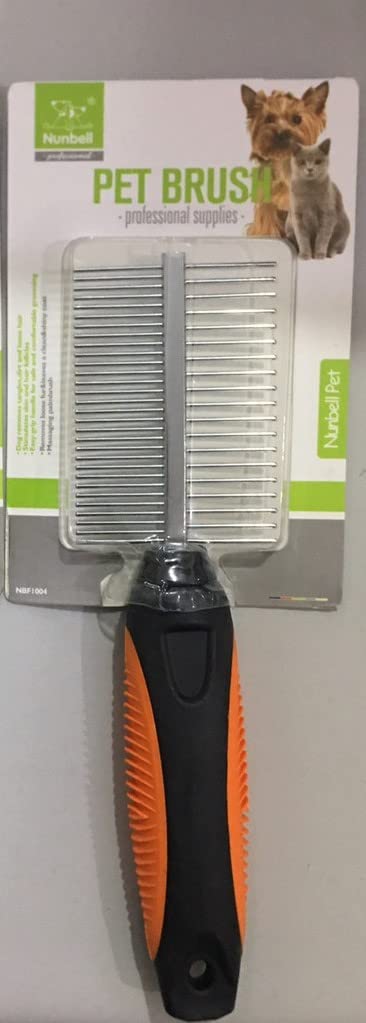 Nanebel Flea and Tick Cleaning Comb for Dogs and Cats - Orange Black