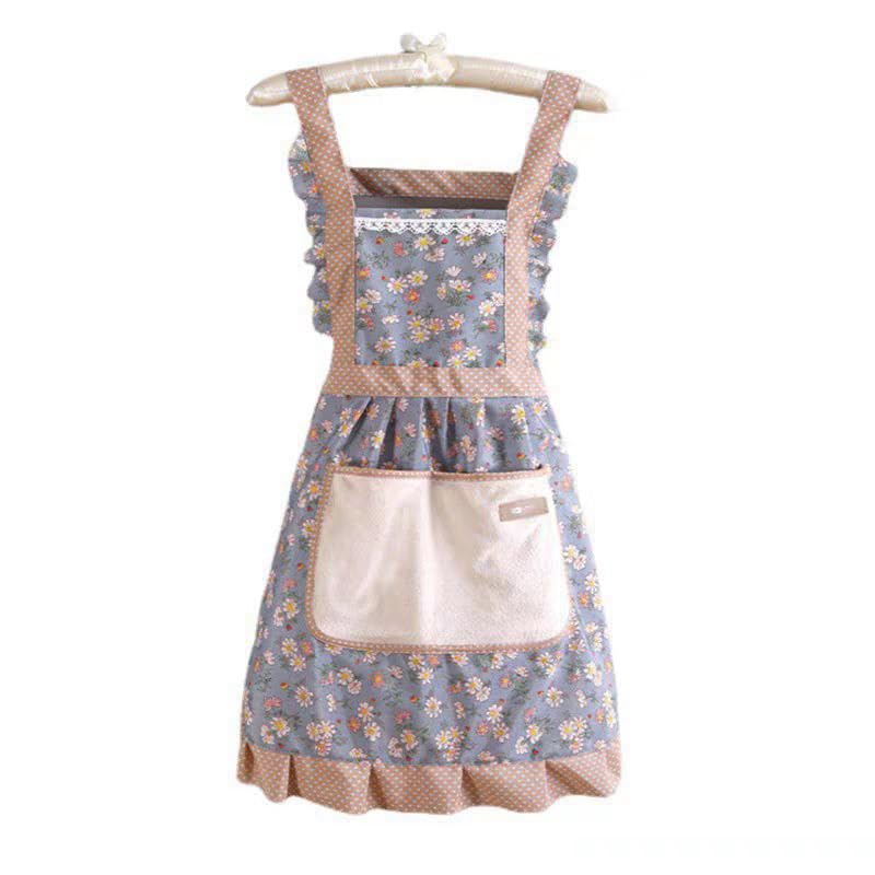 Shein Lace Apron - Elegant & with Cotton Kitchen Towel - Medium - Female - Floral - Lace Pattern (Any Color) - Kitchen/Cooking