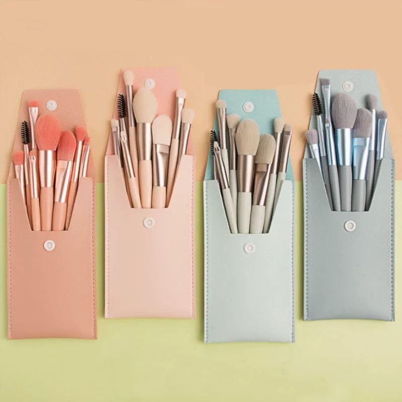 Makeup and Foundation Brush Set - 7 Piece Loose Powder Blush with Professional Blending Wand Handle - Eyeshadow - Liquid Face Cosmetics
