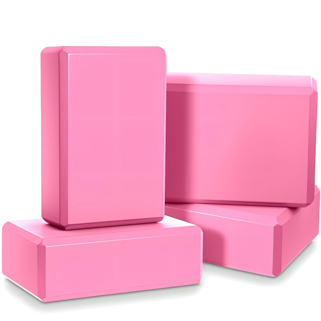 6 Pcs Yoga Blocks 9 x 6 x 3.15 Inch Eva Foam Lightweight Non Slip Yoga Props Firm and Supportive for Yoga Pilates Stretching Meditation
