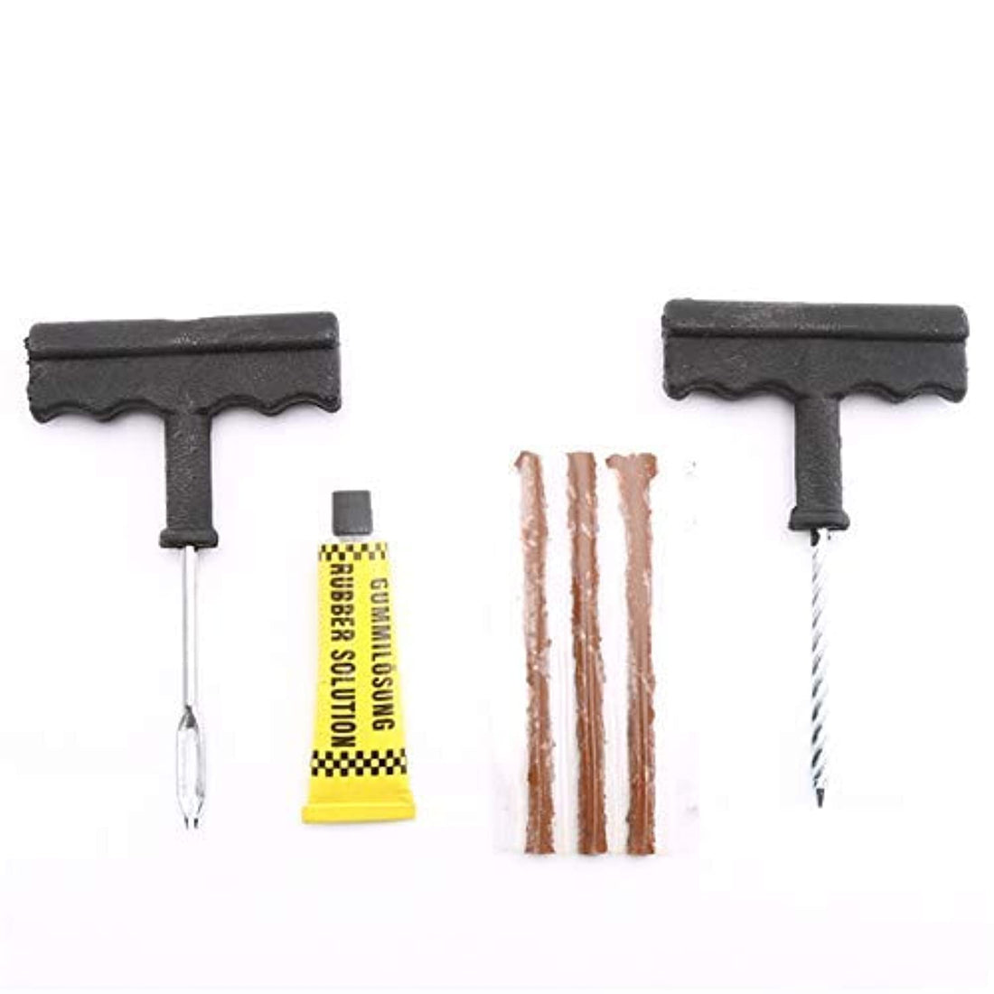 Car Bike Tubeless Tire Puncture Repair Tool Kit Set