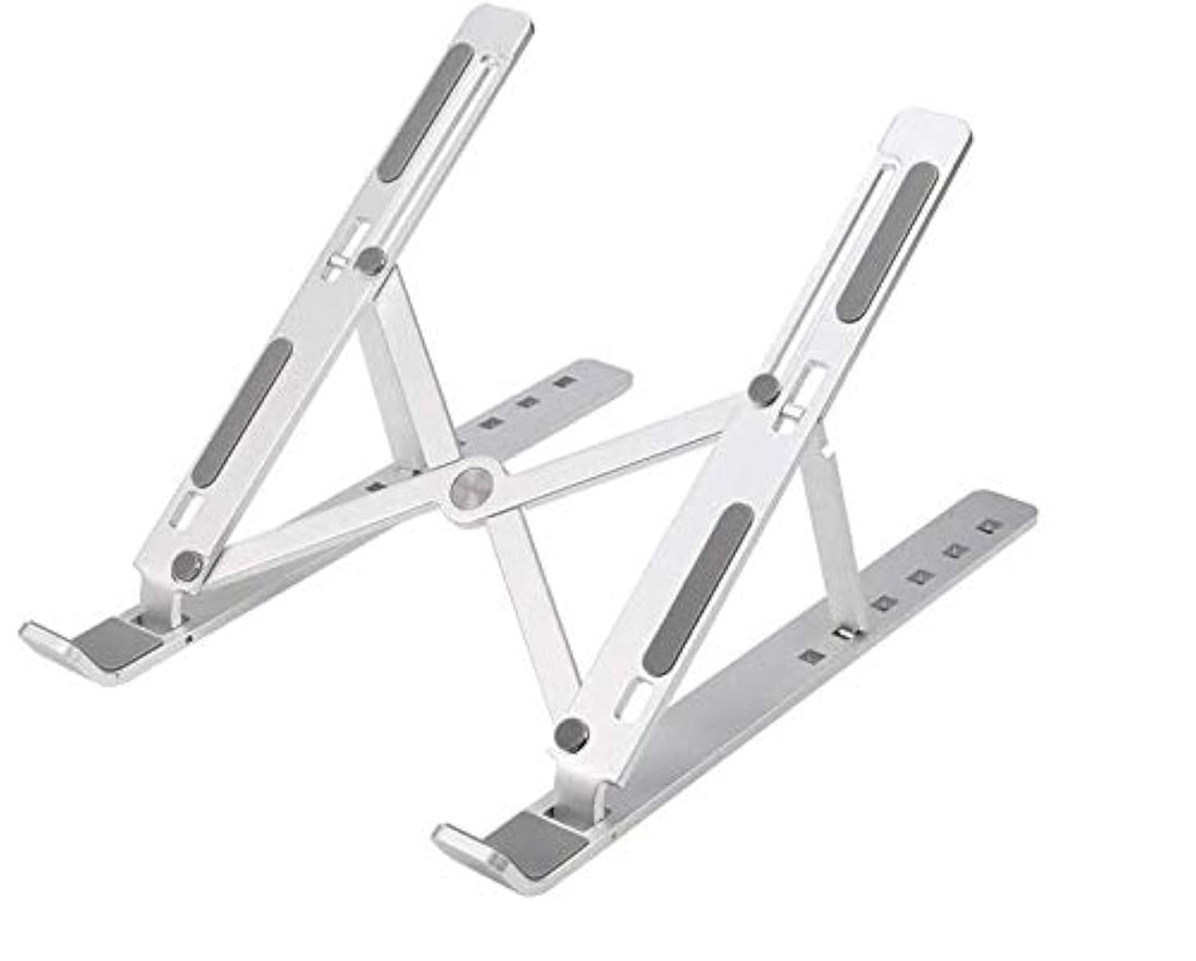 Portable laptop stand, aluminum foldable holder, 6 levels height & angle adjustable