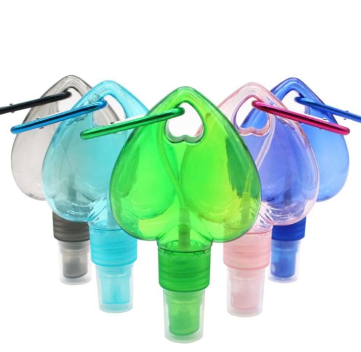 Spray Bottles, Card Shape Perfume Atomizer, Refillable Spray Empty Bottles, Suitable for Water, Alcohol, Makeup, Air Freshener, Moisturizer Hand Sanitizer-MULTICOLOR-heart shape -50ml-1 pc