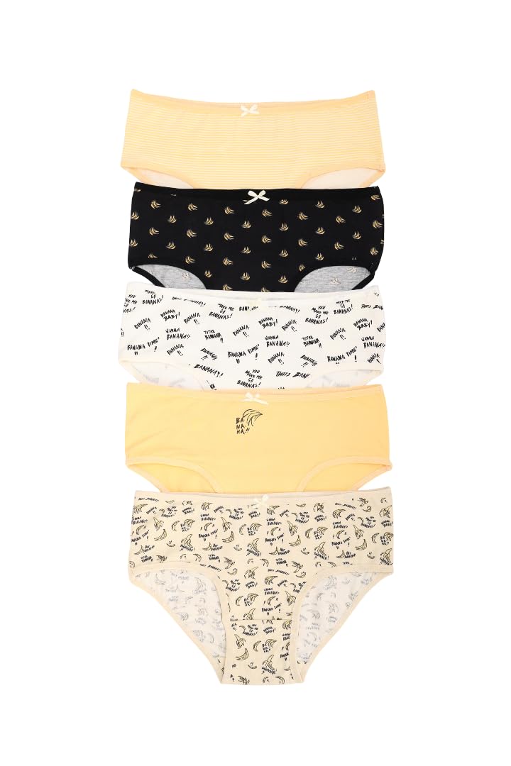 CARINA Womens Pack of 5 Colored Brief Panties Underwear