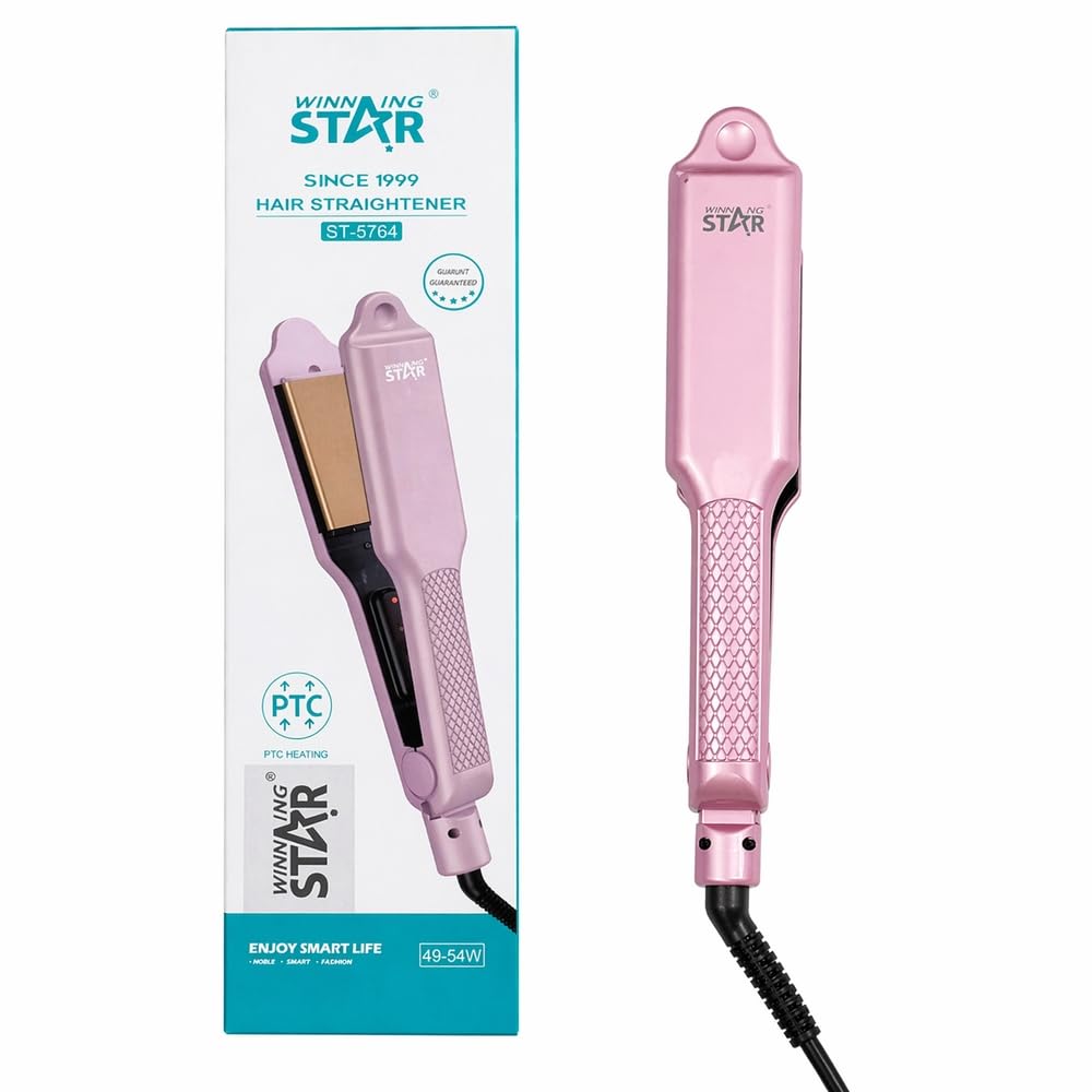 Winning Star Hair Straightener ST5764 Ceramic Plates 200°C PTC Heating Fast Styling - A1-639