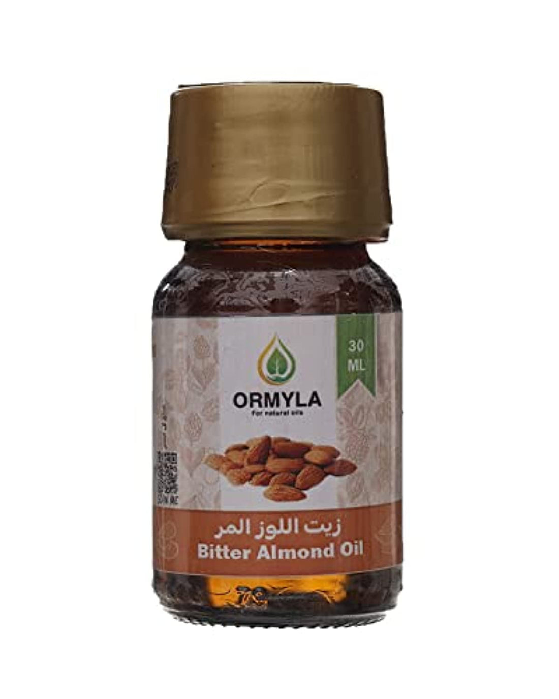 Ormyla Bitter Almond Oil Raw Virgin for Hair, Face and Body, 30 ml