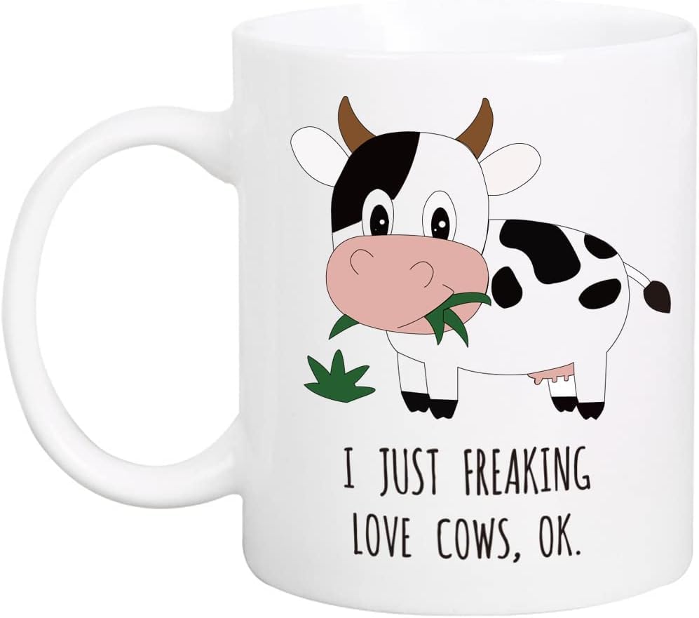 Cute Cow Coffee Mug Birthday Gifts for Women, Friend, Sister, Mothers Day Gifts for Mom Grandma,Girlfriend Birthday, Anniversary, Romantic Gift, Boyfriend or Husband Gift,Valentines Day Gifts for Her