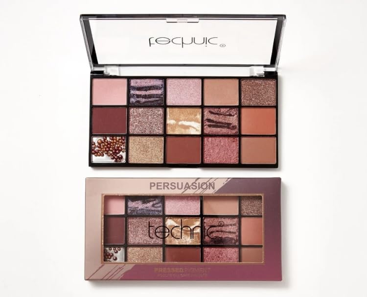 PERSWIGEN Eyeshadow Palette, 15 Colors, Shimmer and Matte, Eye Makeup