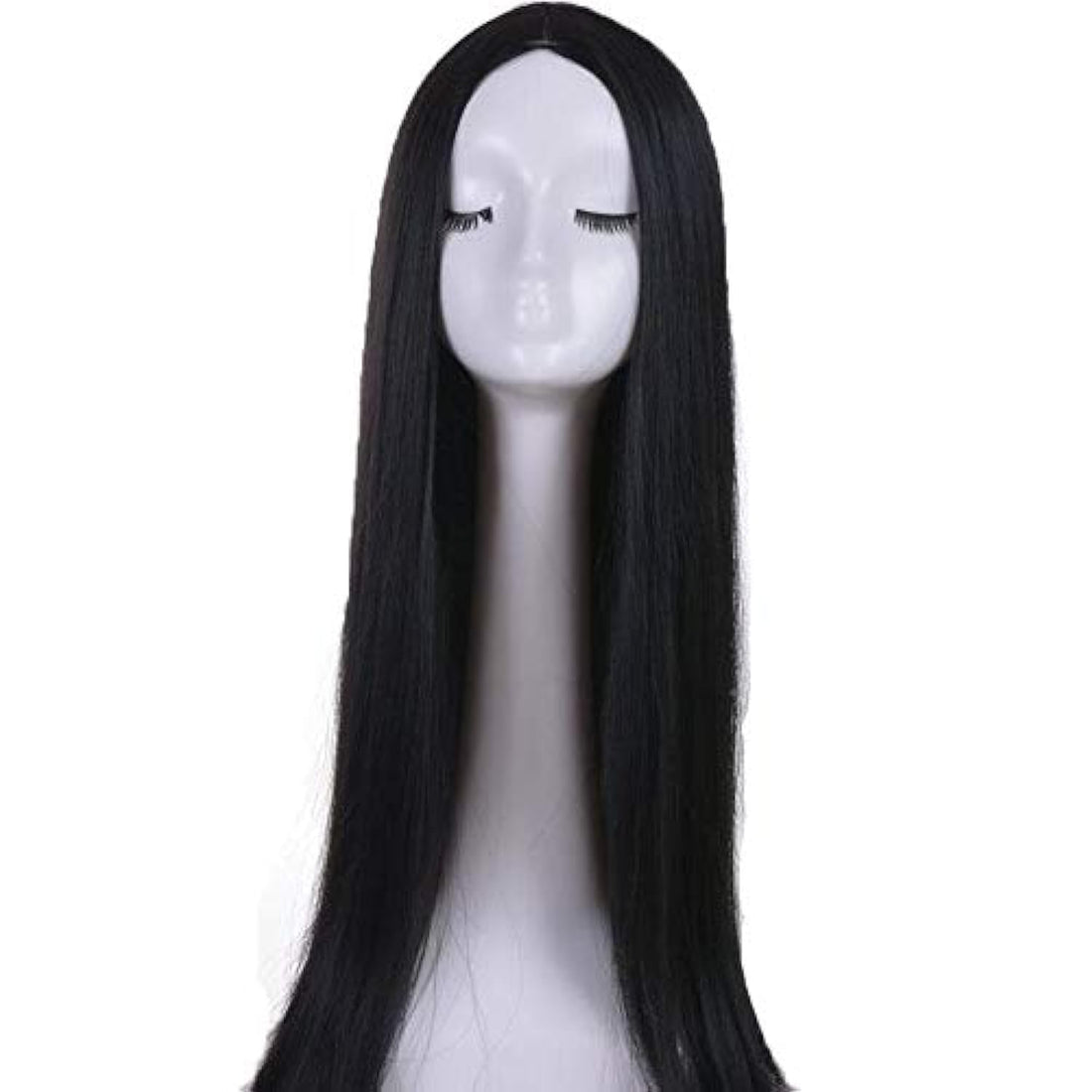 Women's Synthetic Hair Halloween Nasquerade Cosplay Props Wig - Black