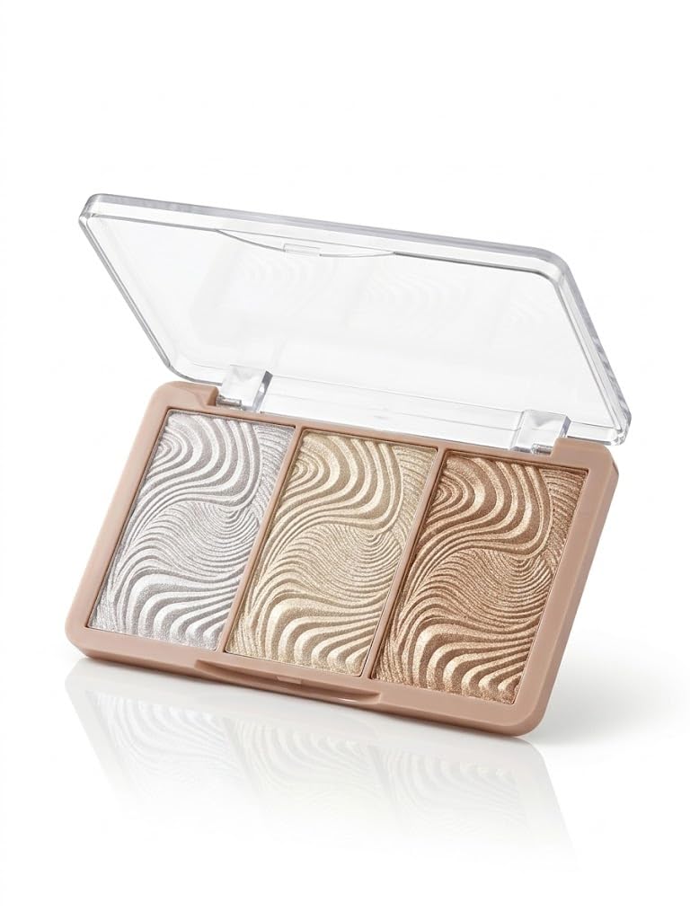 Colors HIGHTLIGTER Palette Makeup,- Matte Shimmer Eye Shadow Powder Palette,Naturing-Looking Long Lasting Waterproof- cover 3 COLORS-