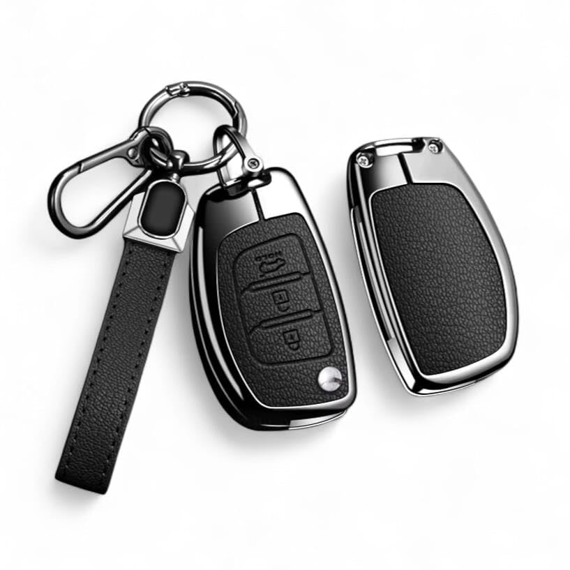 Car Key Fob Cover with Keychain - Compatible with Hyundai Sonata 2015, Santa Fe 2013 GLS Tucson i40 ix45 Creta - Protective Case for Car Interior Accessories