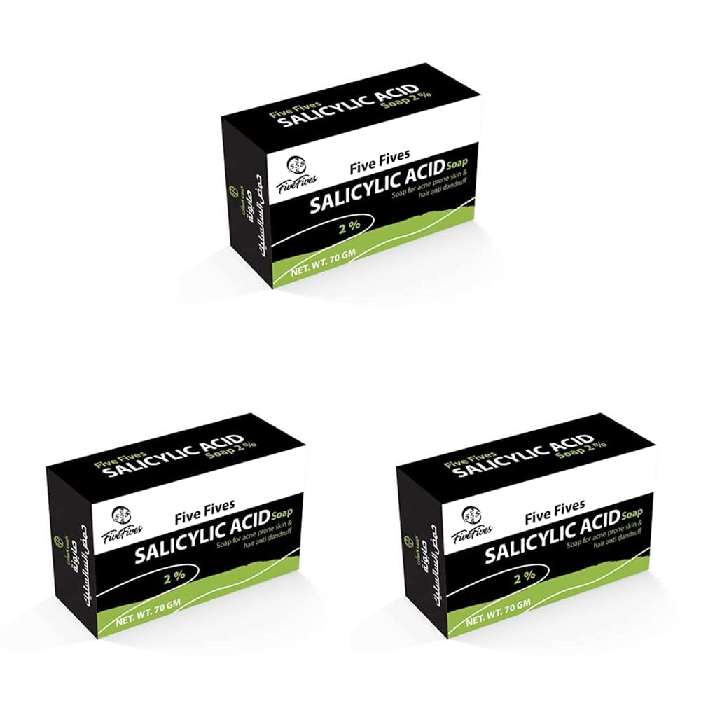 Five Fives Salicylic Soap - 70 gm (Pack of 3)
