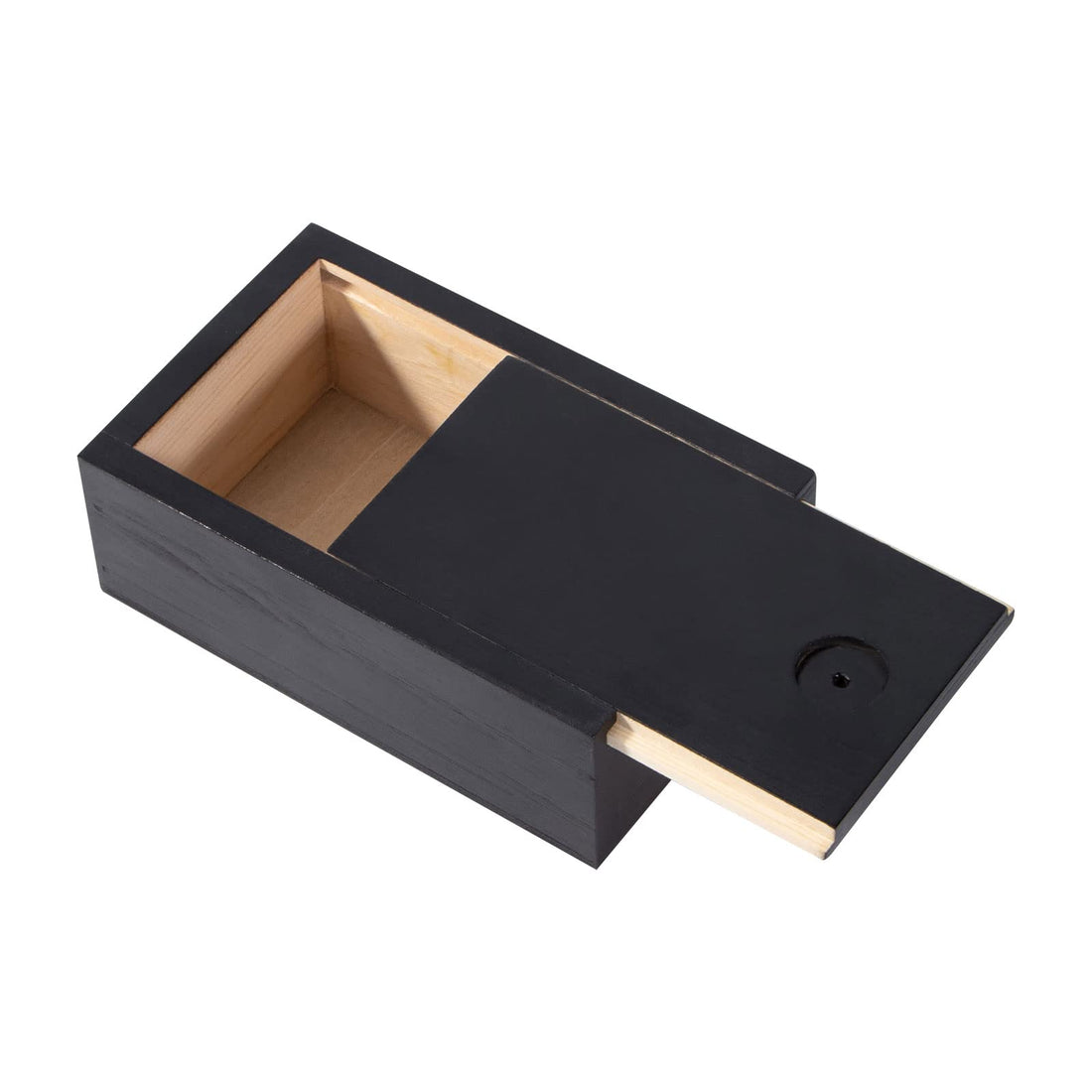 Useekoo Wooden Box with Sliding Lid, 5.9'' x 3.7'' x 2.2'' Storage Keepsake Box, Small Rustic Memory Wood Boxes, Decorative Container Box for Jewelry, DIY, Anniversary, Souvenir, and Treasure (Black)