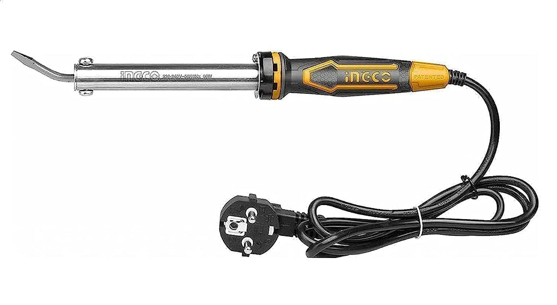 Ingco SI0368 Electric Soldering Iron with Flat Curved Tip And Steel Holder - 60 Watt