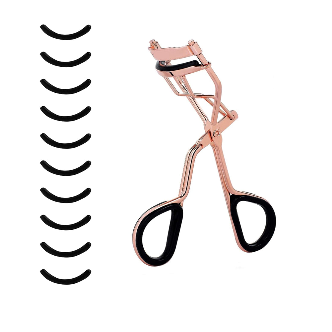 Rose Gold Eyelash Curler with 10 Extra Replacement Silicone Pads