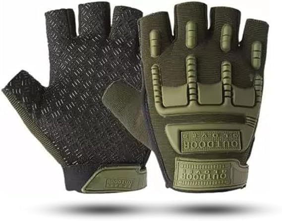 Half Finger Sports Gloves Anti-Slip Hand Protection Fitness Gym Gloves Multicolor - Shapes May Vary