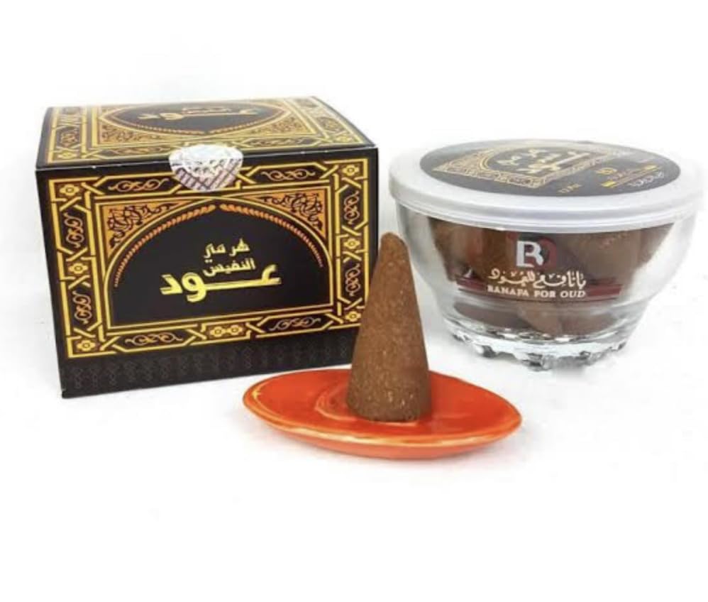 بخور هرمي عود النفيس 12 قطعه من بانافع للعود