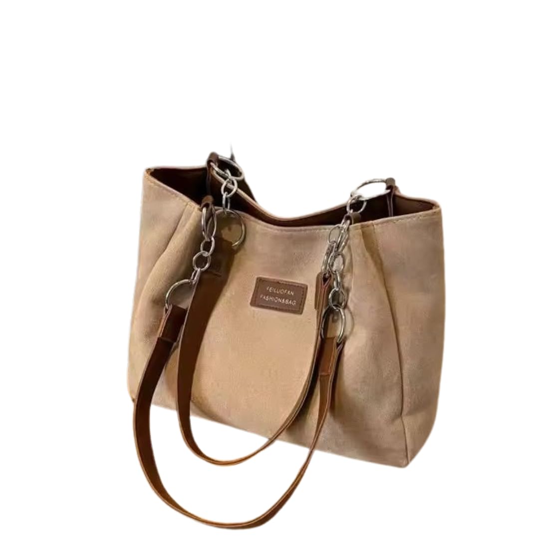 Linda Bag Luxury Soft Suede Material Practical and Stylish Design That Fits All Occasions Beige