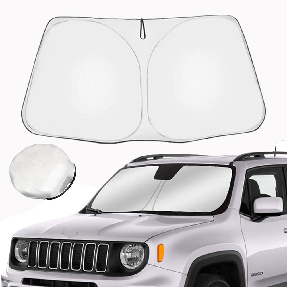 Car Windshield Sunshade Blocks UV Rays Sun Visor,Windshield Sun Shade for 2015-2021 Renegade(BU) Sunshade Window Shade Keep Your Car Cooler