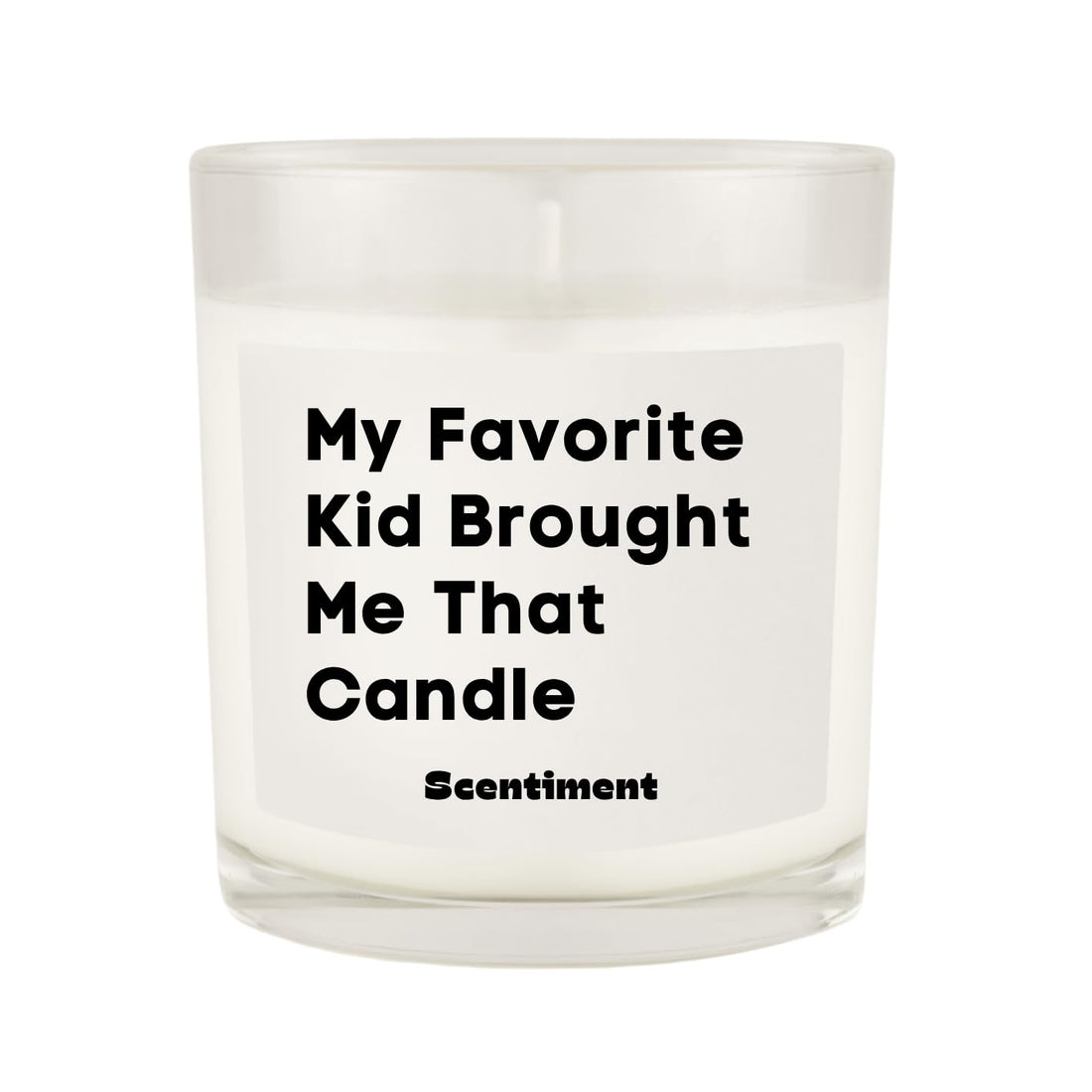 Scentiment Scented Candle – Premium Soy Coconut Beeswax Blend | Hand-Poured Jar Candle with Long Burn Time | Gift for Home, Bedroom & Living Room (My Favorite Kid Brought Me this Candle)