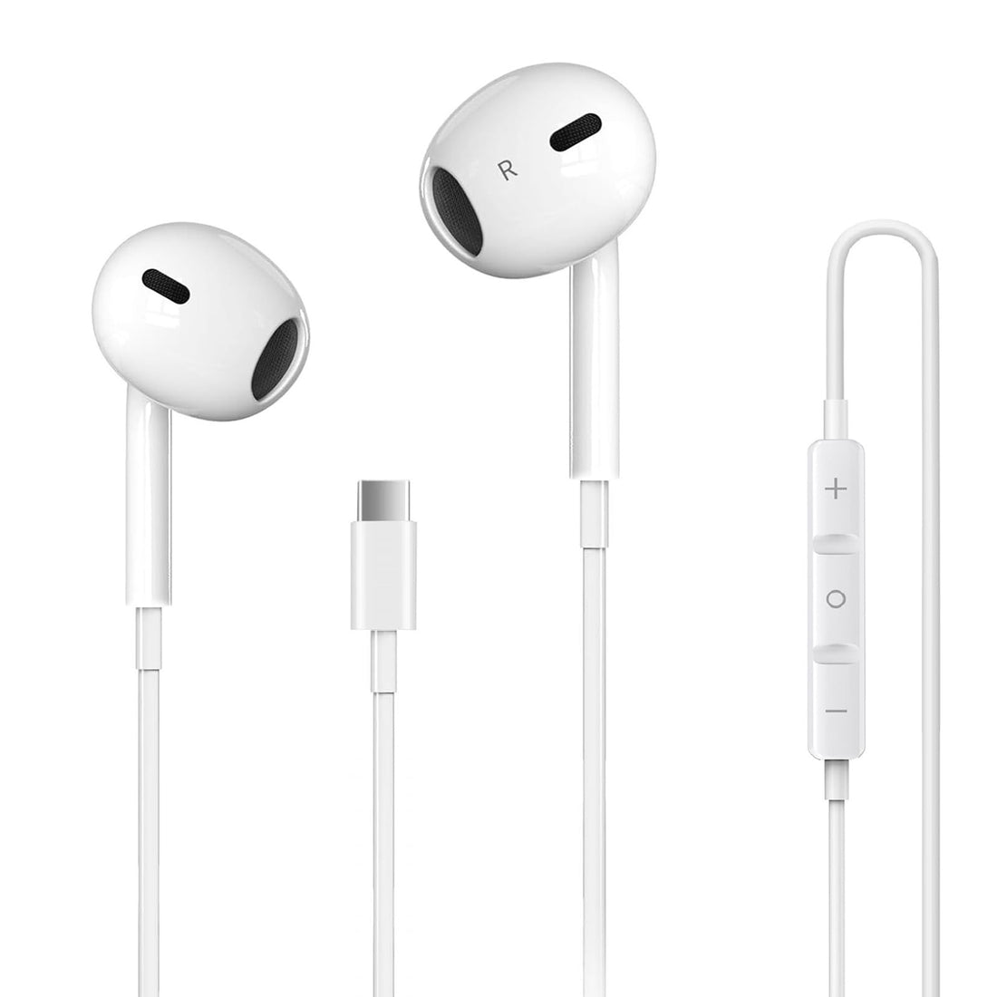 USB C Headphones for iPhone 16, Type C Earbuds Wired Earbuds with Microphone & Remote Control Noise Cancelling Earphones, Compatible with iPhone 16 Pro Max, iPad Pro, Most USB C Jack Devices