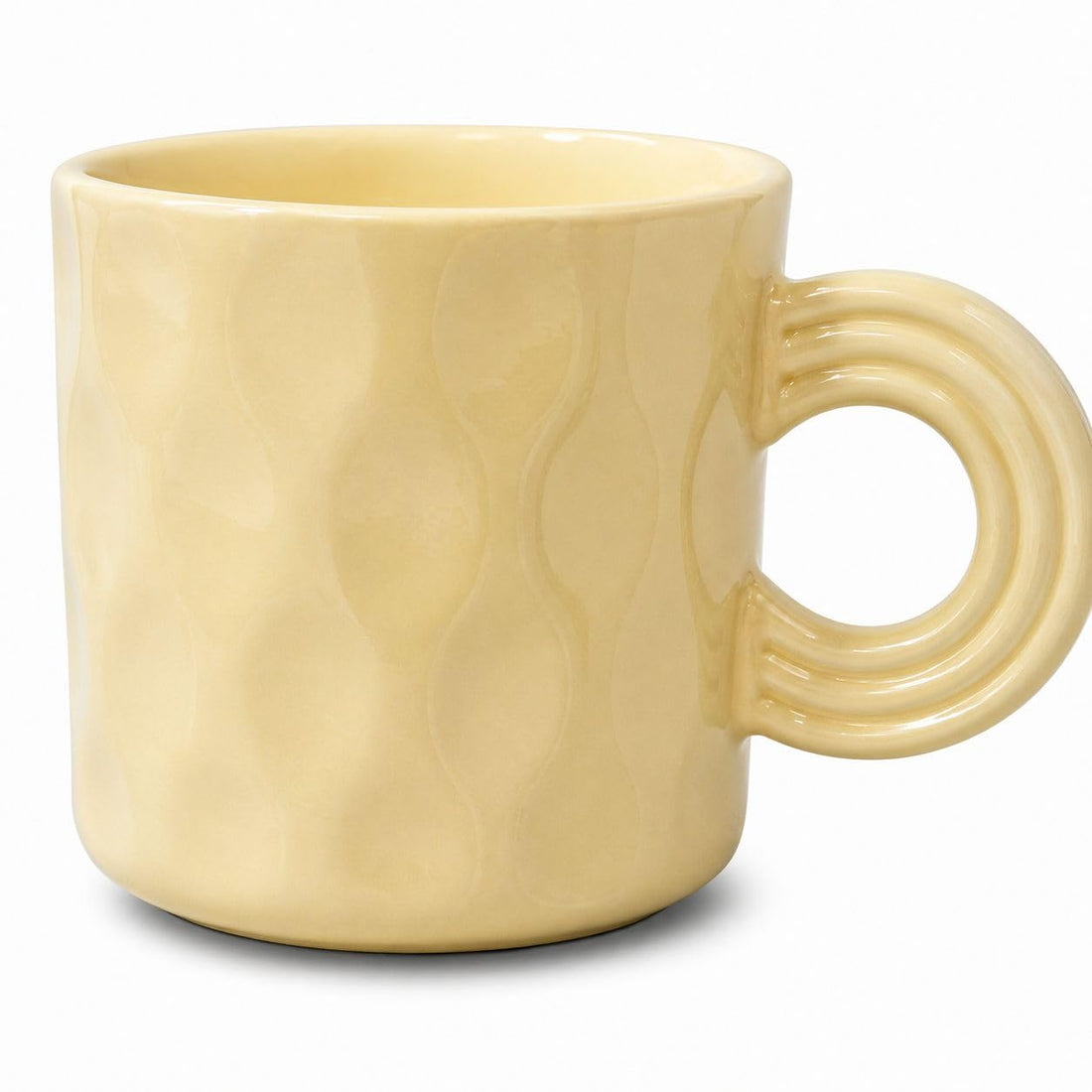 كوب بورسلين فاخر 400 مل | Mug for Coffee & Tea | Distinctive Design | Heat Resistant and Easy to Clean (Shape 1)