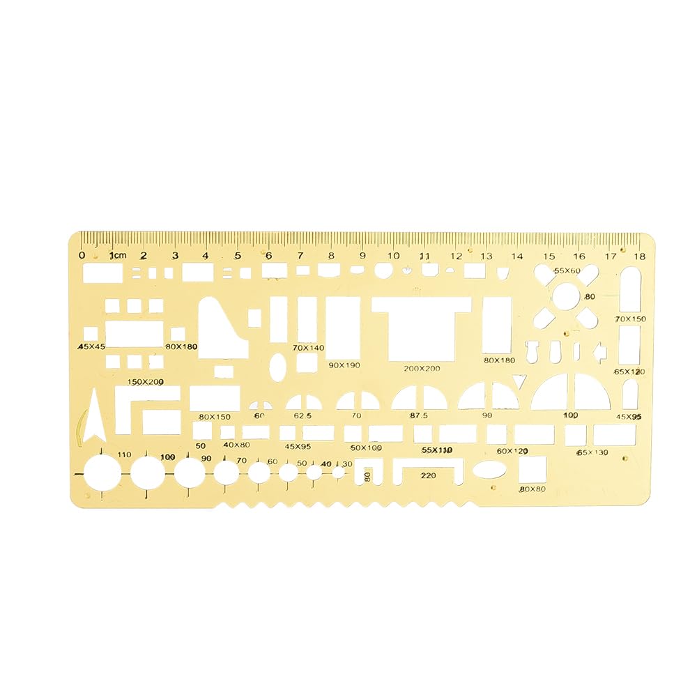 Elmaayergy EM19 Y-6 Plastic Ruler With Scientific Shapes With Durable Material, Suitable For School And Home