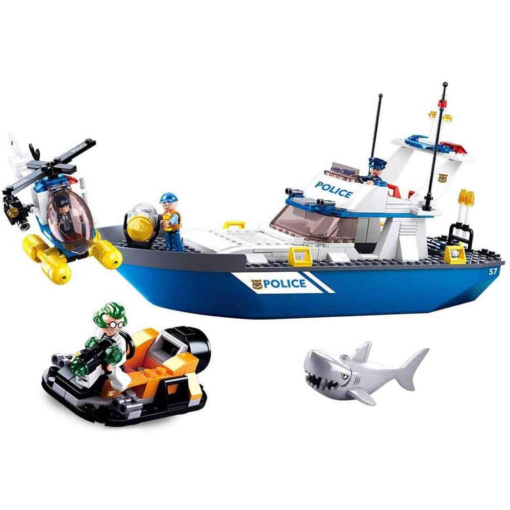 SLUBAN POLICE II-LAND & SEA POLICE boy toys, girl toys, birthday gift, Christmas gift, growth, fun, for kids.