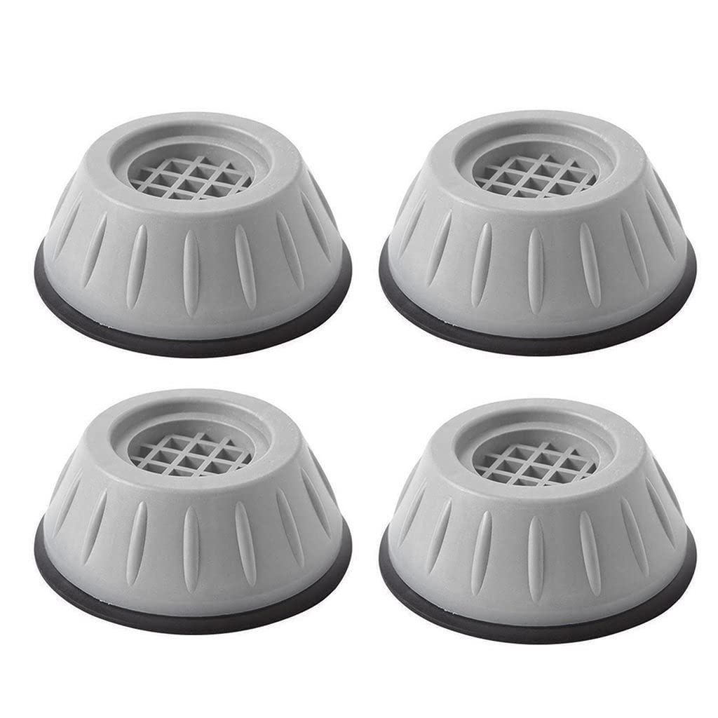 Oblivion Washer Dryer Anti Vibration Pads with Suction Cup Feet, Fridge Washing Machine Leveling Feet Anti Walk Pads Shock Absorber Furniture Lifting Base, Set of 4pcs