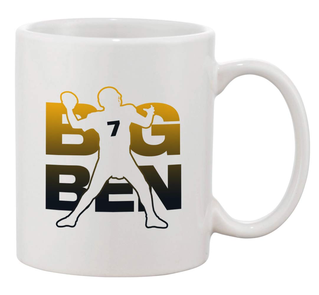 Hat Shark Ceramic Coffee Mug - Football Sports Athletic Player (Big Ben #7)