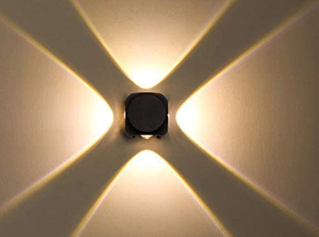 Up Down Outdoor Aluminum Black Die Casting Body 3000K, IP65 LED Wall Light, Warm White