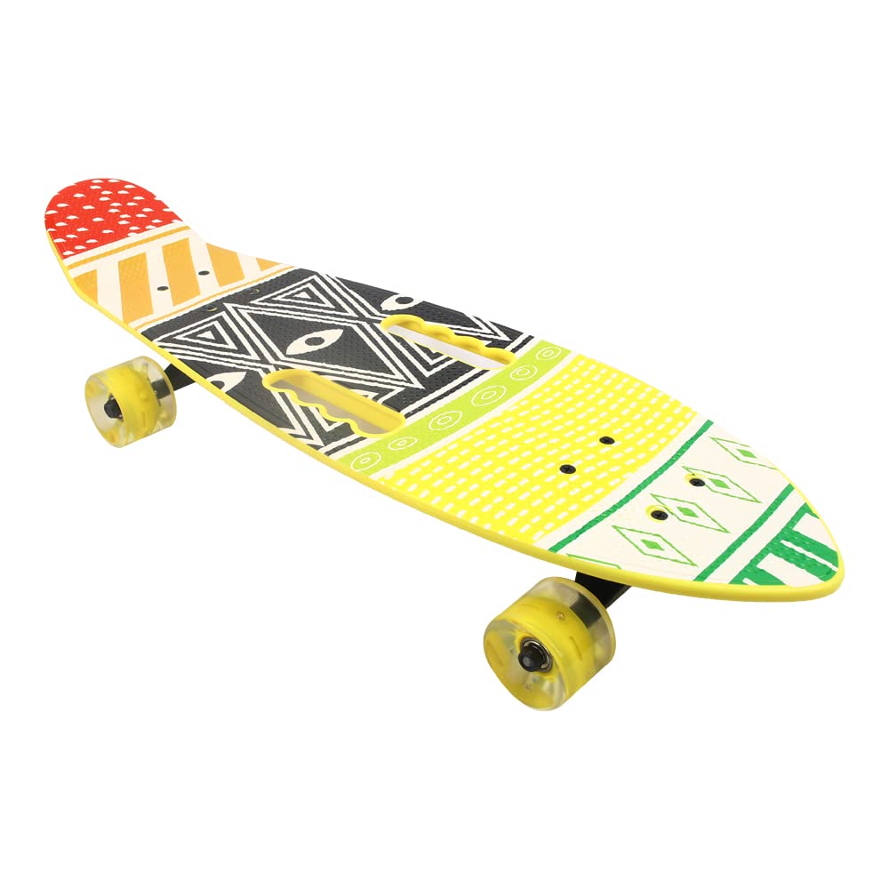Gears skateboard 67cm complete skateboard for beginners kids and adult - multicolor H1903