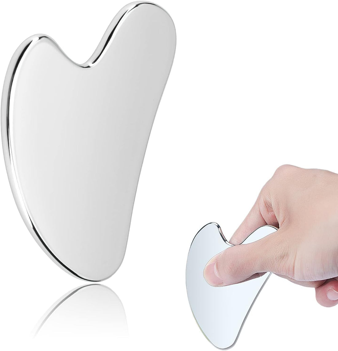 Stainless Steel Gua Sha Massage Tools, Metal Gua Sha Set for Face, Body and Eyes, Gua Sha Facial Scraper for SPA Acupuncture Therapy Trigger Point Treatment, Suitable for Women & Men Skin Care