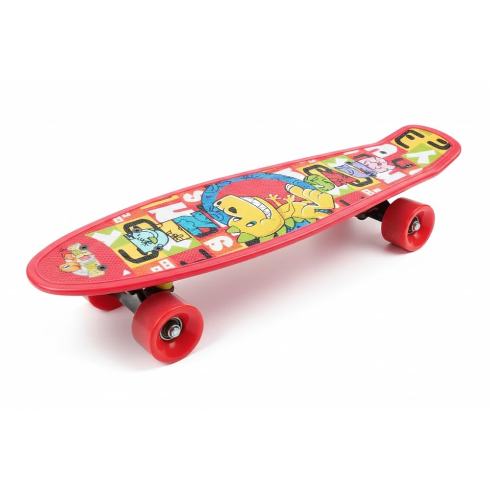 Dream Land Colorful Mixed Shapes Red Skate Board - 213