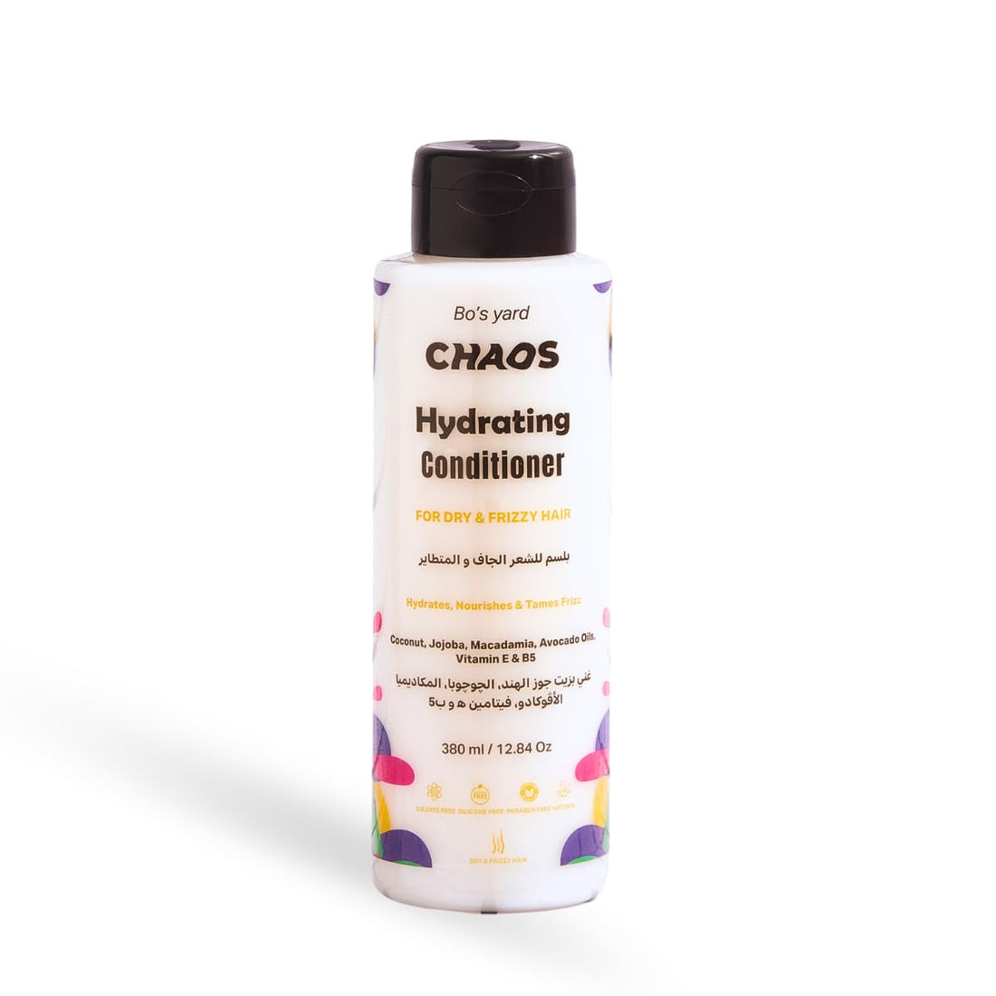 Chaos Hydrating Conditioner for Dull & Frizzy Hair, Natural Ingredients with Coconut & Avocado Oil, Jojoba, Macadamia, Vitamin E & B5 – 380ml – Sulfate & Paraben Free