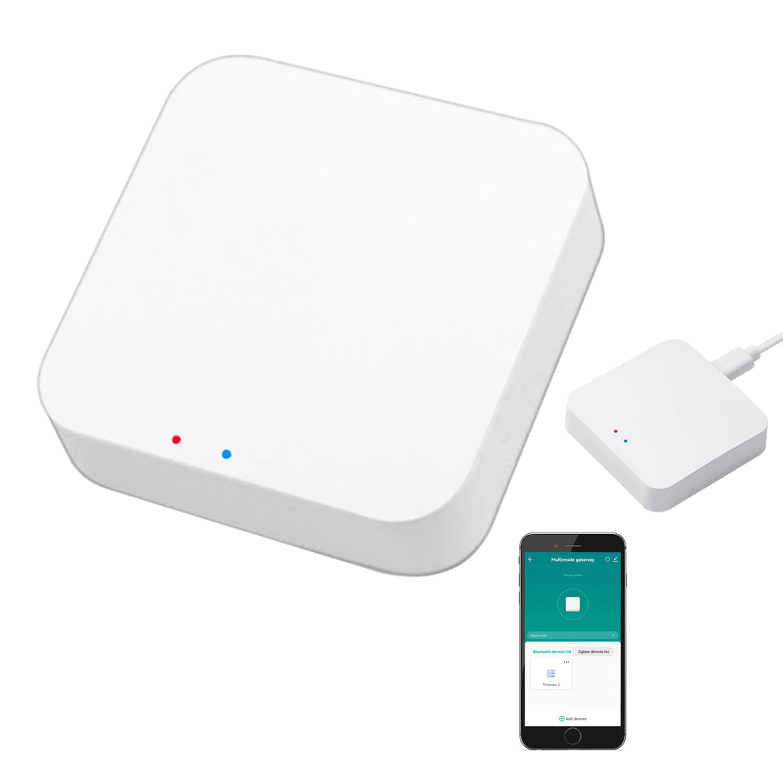 Smart Multi-Mode Gateway: ZigBee 3.0 & Bluetooth & Mesh Hub, App Remote Control, Intelligent Bridge Wireless Smart Home Gateway Voice Control via Alexa/Google Home (ONLY Surpport Tuya Smart Devices)
