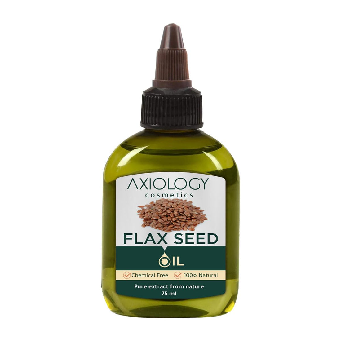 Silk Route Axiology Raw Linseed Oil - Cold Pressed - Unrefined for Skin, Body, Face and Hair - Moisturizing and Nourishing