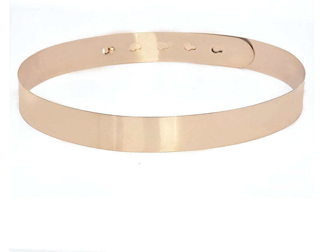 Versatile Waistband - Stylish Women's Metal Waist Belt with Unique Gold and Silver Buckle for a Trendy Look