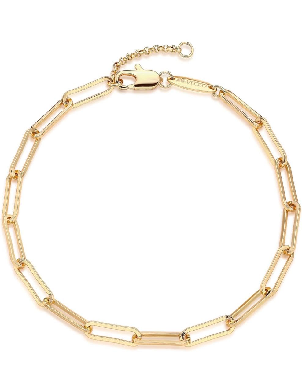 Bracelet for Women Gold Plated Dainty Chain Simple Jewelry Cute Handmade Minimalist for Her