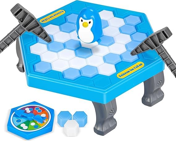 Penguin Rescue Penguin Ice Cube Table Puzzle Toy for Kids, Ice Crushing Game to Free the Penguin from the Trap Kids Activity for Family Party