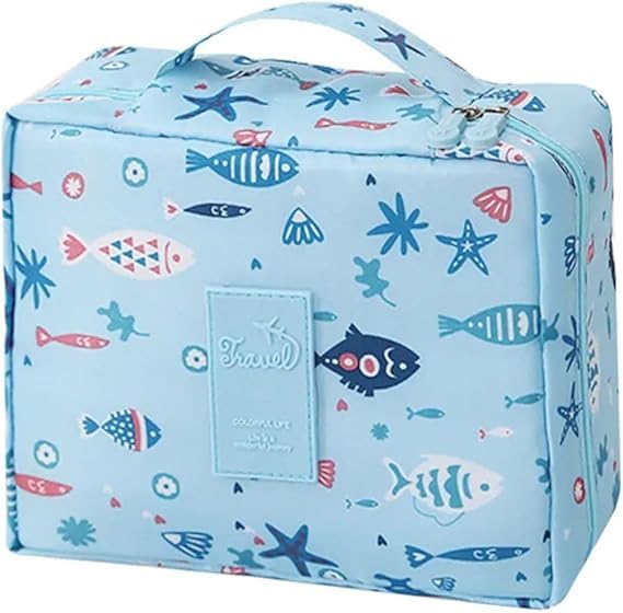 Travel Makeup Bag, Large Toiletry Bag Organizer Cosmetic Bag, Portable Storage Bag for Laundry Bag for Women and Girls