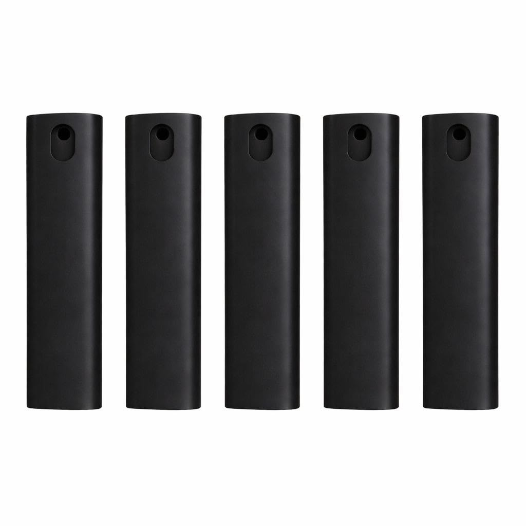 Mini Spray bottles, Small Refillable Containers Set, Empty Fine Mist, Mini Travel Bottle, Suit for Travel, Perfume, Cosmetic, Make-up, Hair Spray and other Liquids- 10ml (5, Black)