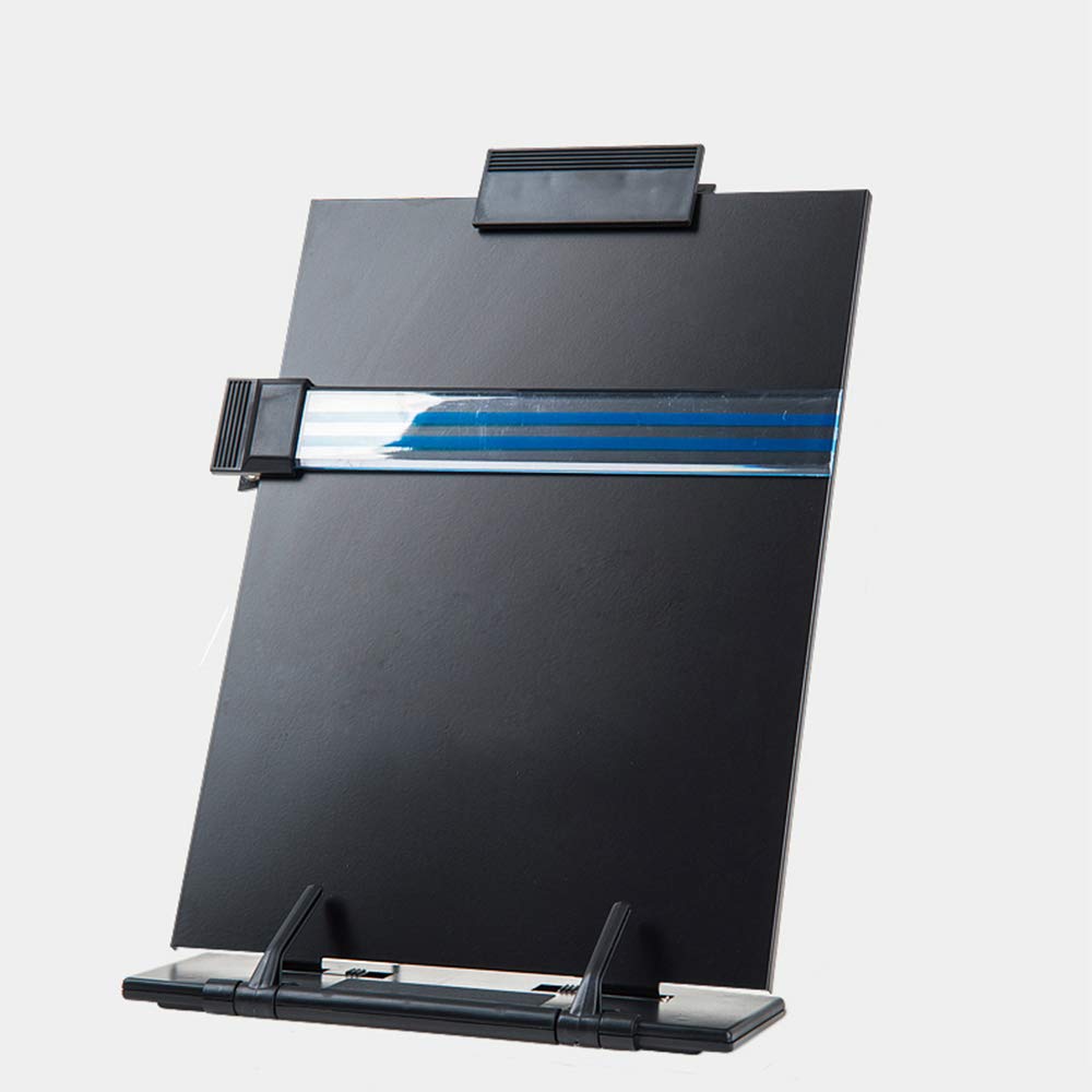 Boxtree Hanghs Desktop Document Holder/Paper Stand/Clipboard for Sheet Music/Cookbook/Book with 7 Adjustable Positions and a Highlighting Side Clip Black