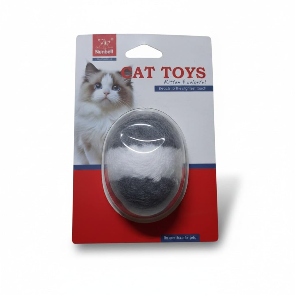 Nun Bell Cat Toy Plush Toy for Cats Grey One Piece