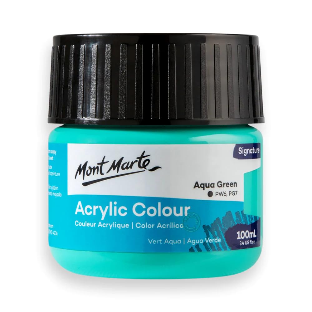 Monte Marte MSCH1021 Acrylic Colour Paint 100 ml, Aqua Green