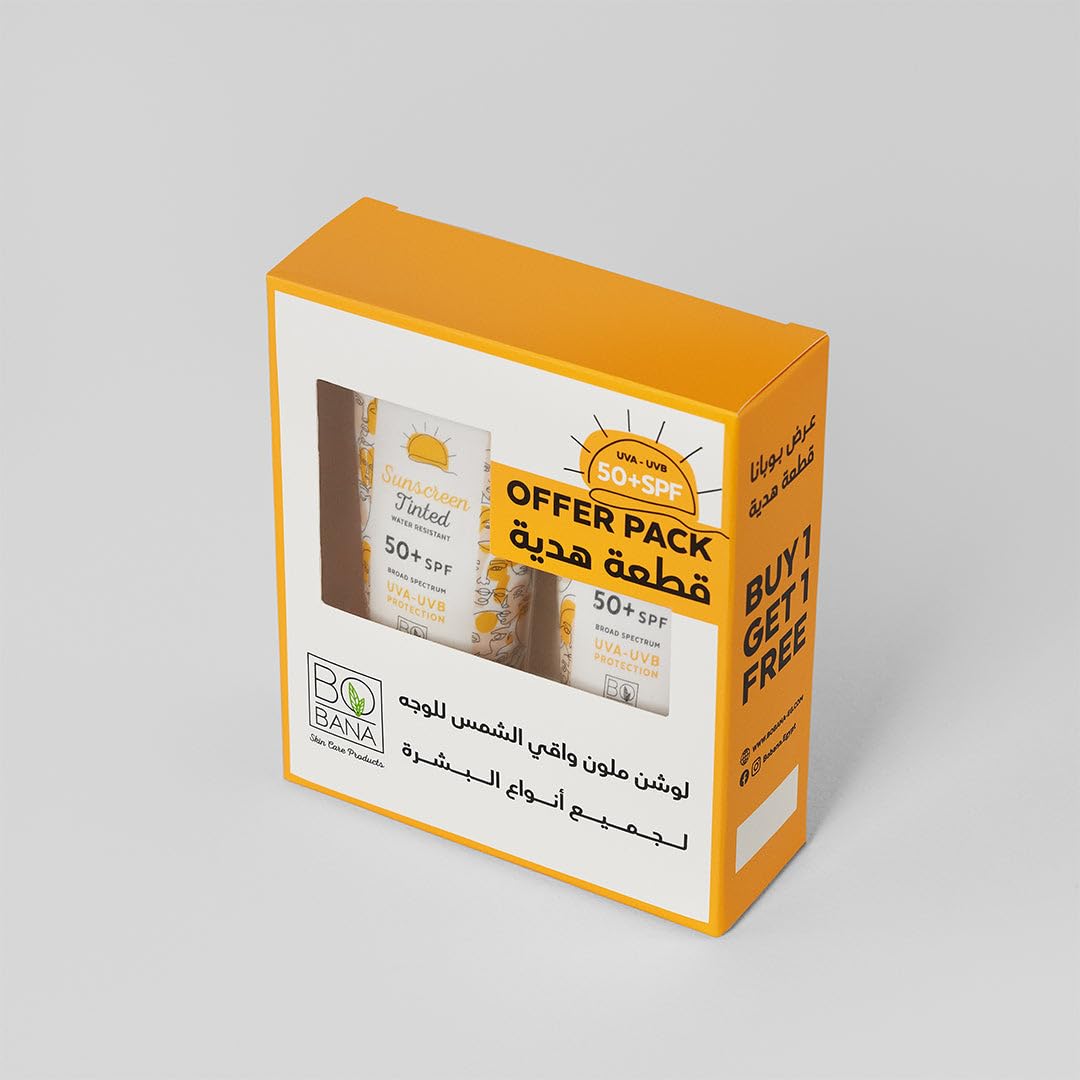 Bobana Sunscreen Lotion Tinted 60 Ml (1+1) Free