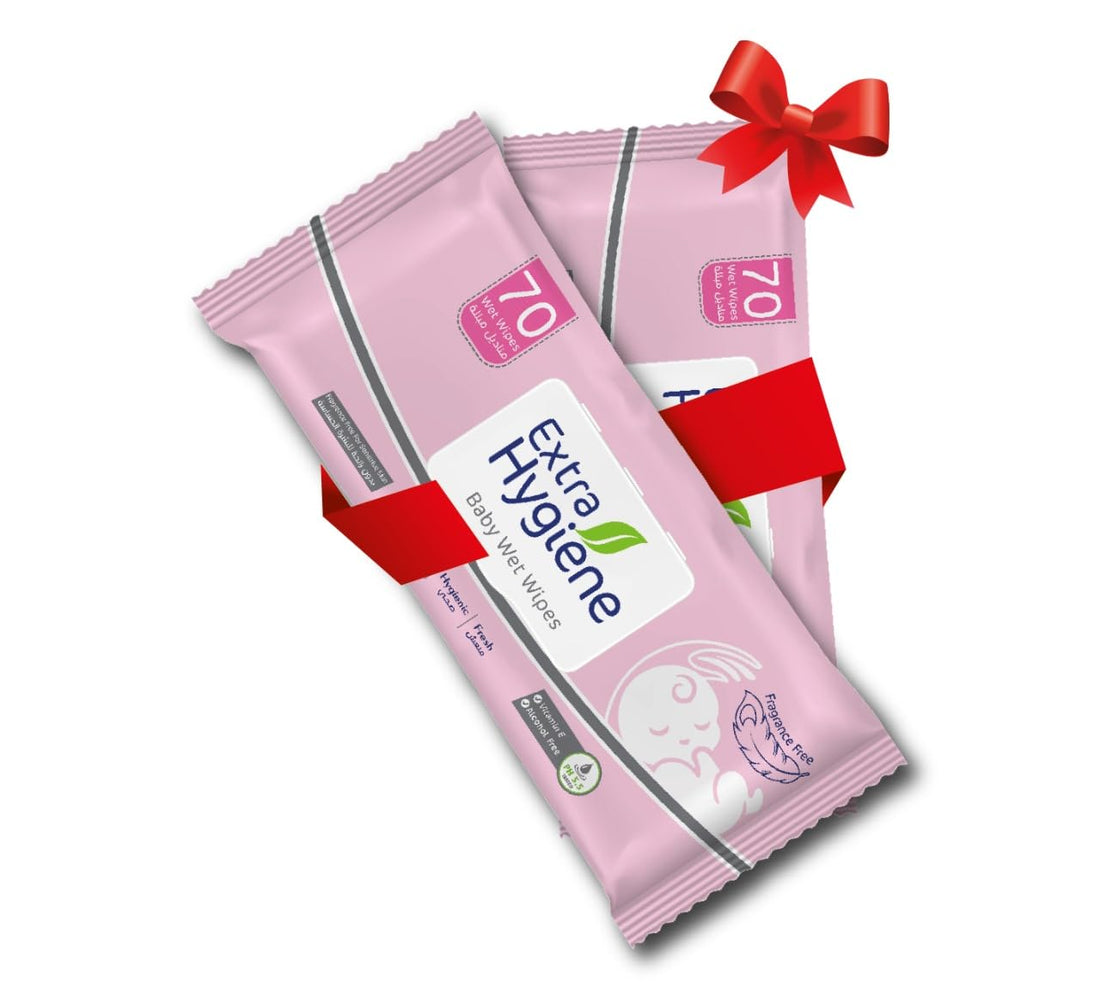 Extra Hygiene Wet Wipes Baby Sensitive Skin 140W (70x2Pcs)