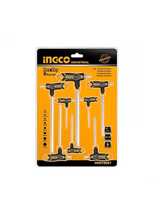 Hhkt8081 Heavy Duty Hex Allen Key Set - 8 Pieces Multicolour