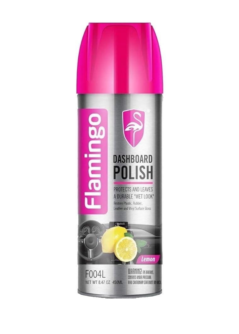 Flamingo Car Dashboard Polish Spray Lemon Scent 450ml_- Multi Scents